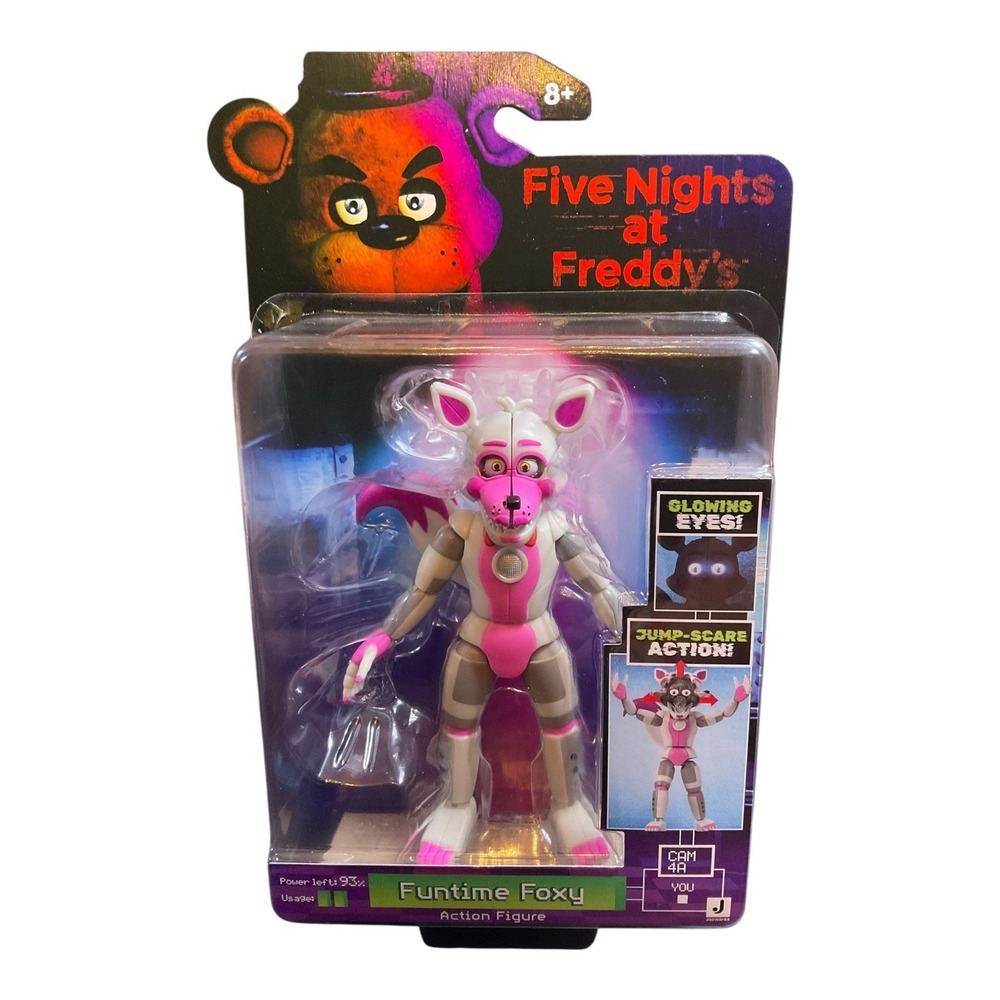 FNAF Five Nights At Freddy's FUNTIME FOXY 5.5" Figure Jump Scare Action In Hand